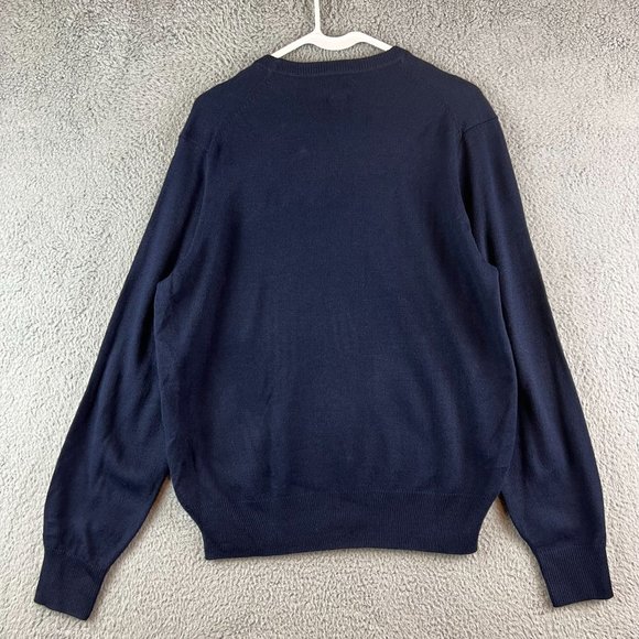 New Mens DOCKERS Blue Comfort Touch Crewneck Knit Sweater Size S - Picture 3 of 9